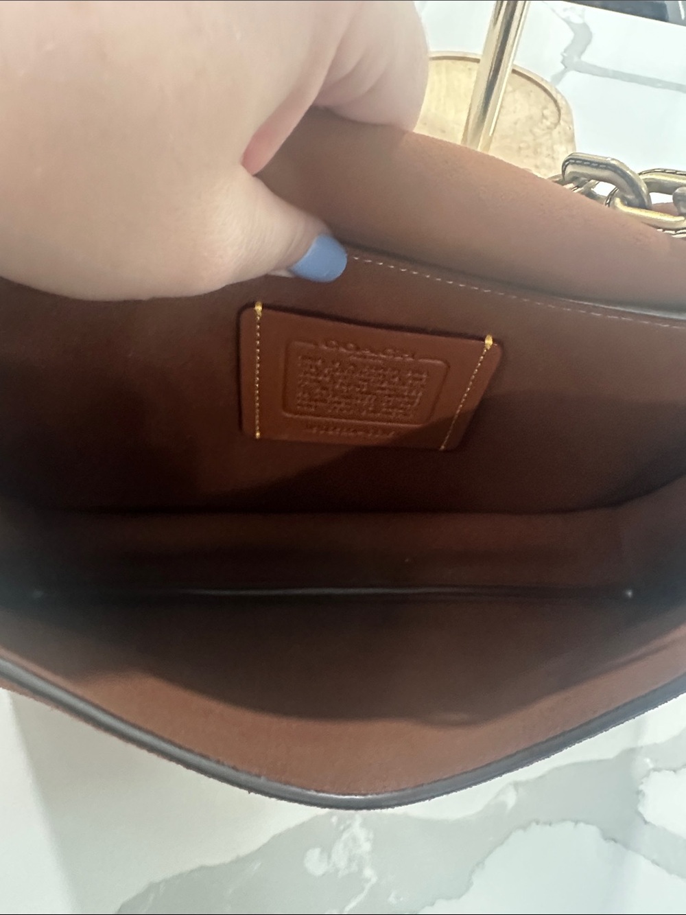 Coach Brown Suede Tabby Shoulder Bag in warm brown with Gold Hardware ๐๐๐ค - Picture 11 of 12